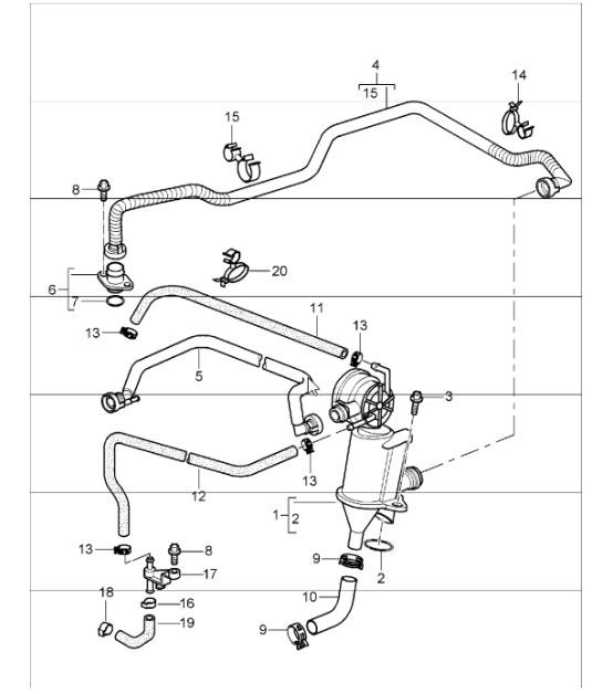 Diagram 104-10 Porsche 卡宴双门轿跑车 Turbo V8 4.0L 汽油 550Hp 