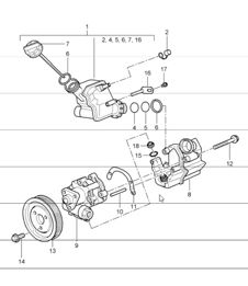 power steering, power-steering pump and container 997.1 2005-08