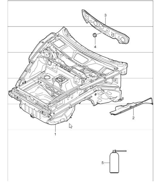 Diagram 801-05 Porsche Cayenne Turbo S 4.5L 2006>> Body