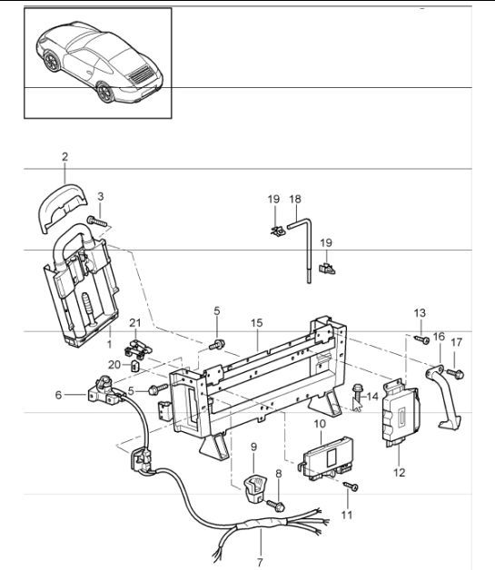 Diagram 811-15 Porsche Panamera Diesel V6 3.0L 