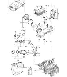 Lubrification moteur 997.2 Carrera 2009-12