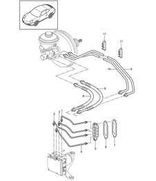 Bremsleitungen / Frontend 997.2 Carrera 2 / Carrera 2-S / SportClassik / Speedster / Carrera GTS 2009-12