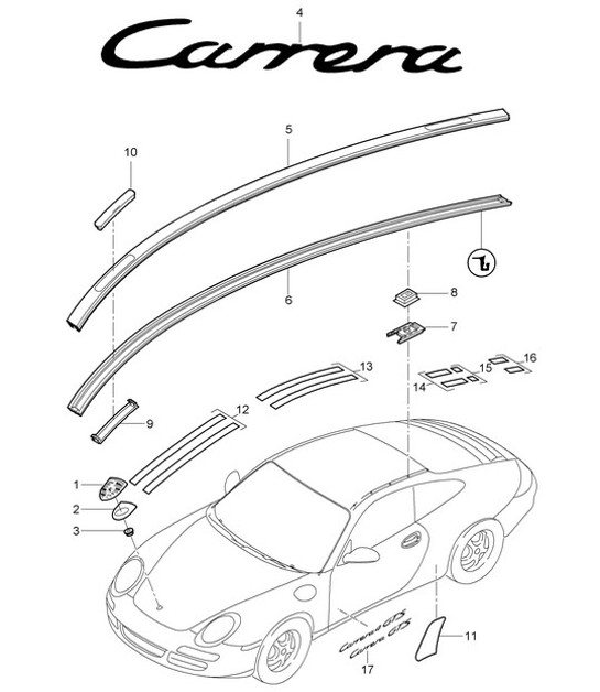 Diagram 810-000 Porsche Boxster S 981 3.4L 2012-16 Body