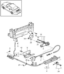 Driving mechanism / convertible top stowage box - SPEEDSTER, PR:503 - 997.2  2011>>