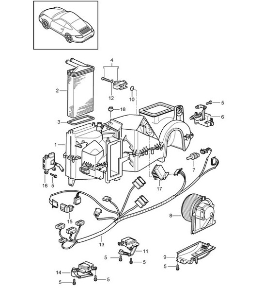 Diagram 813-005 Porsche Boxster S 718 2.5L PDK (350 Bhp) Carrozzeria