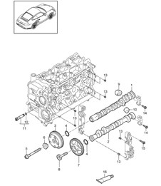Nockenwelle / Hydraulikstößel / Nockenwellenverstellereinheit - A170 - 997.2 Turbo 3.8L 2010-13