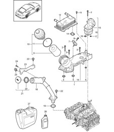 Motorsmering - A170 - 997.2 Turbo 3.8L 2010-13