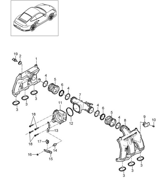 Diagram 107-010 Porsche Boxster 718 (982) 2017>> Engine