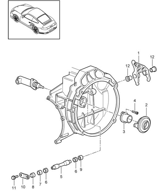 Diagram 301-006 Porsche Boxster 718 2.0L Manual (300 pk) Overdragen