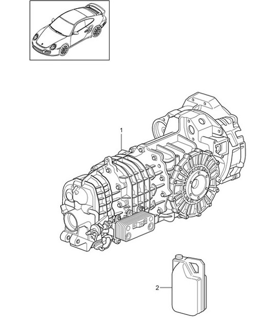 Diagram 302-001 Porsche 991 R 4.0升（500马力） 传播