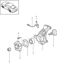 Support de roue / Moyeu de roue 997.2 Turbo / GT2 RS 2010-13