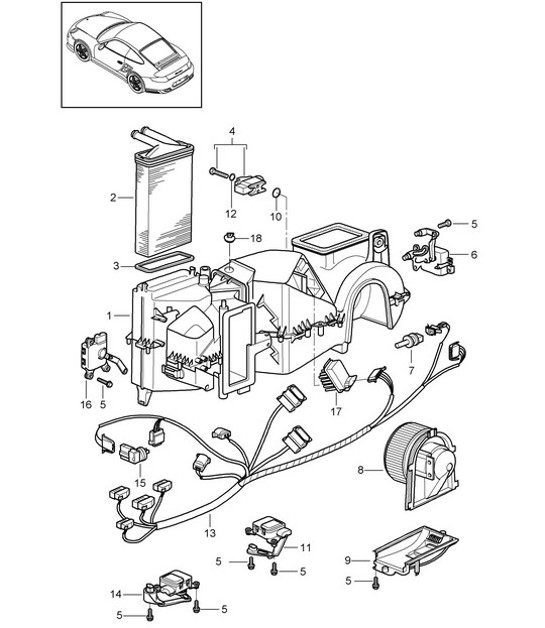 Diagram 813-005 Porsche Boxster GTS 718 2.5L PDK (365 ch) Carrosserie
