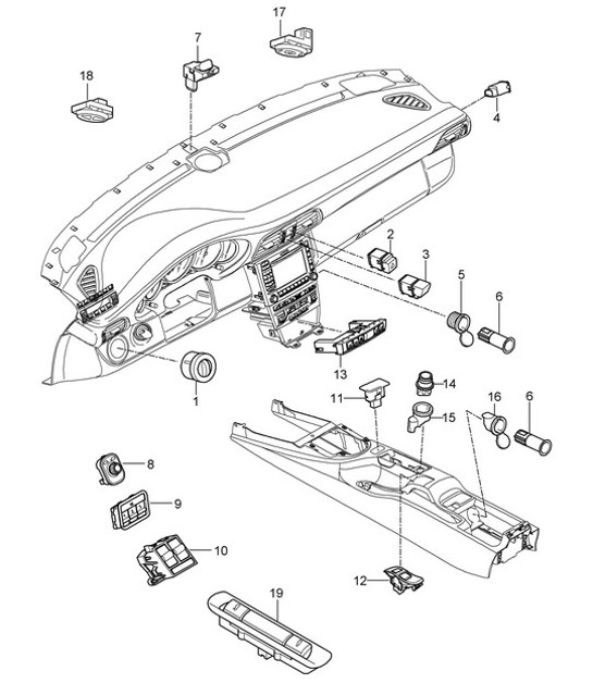 Diagram 903-005 Porsche Cayenne S 4.5L V8 2003>> Electrical equipment