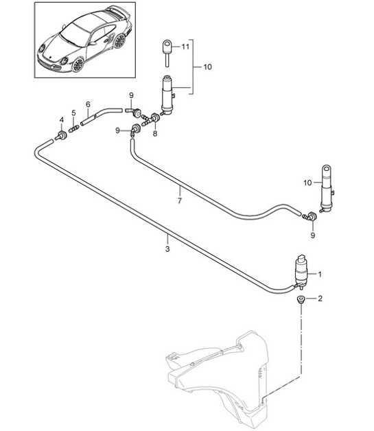 Diagram 904-020 Porsche 997 GT2 2007>> Équipement électrique