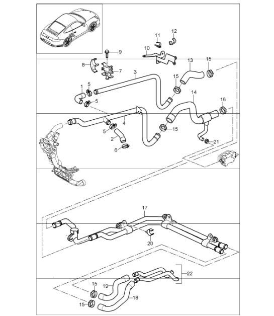 Diagram 105-03 Porsche Cayman 718 (982) 2017>> Motor