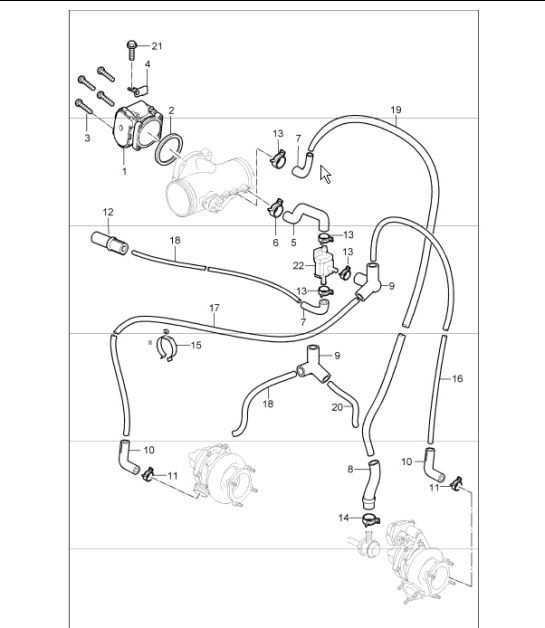 Diagram 107-00 Porsche 991 (911) MK1 2012-2016 Engine