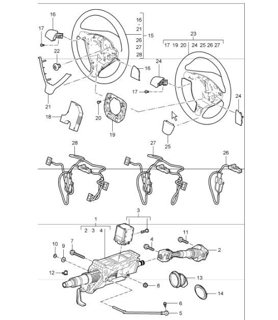 Diagram 403-05 Porsche 卡宴 9YA 2018-2023 