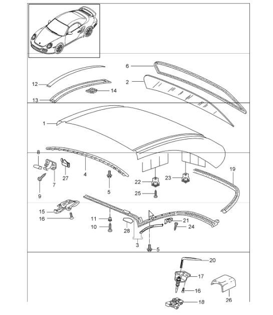 Diagram 811-16 Porsche Panamera 4S E-Hybrid Sport Turismo 2.9L V6 