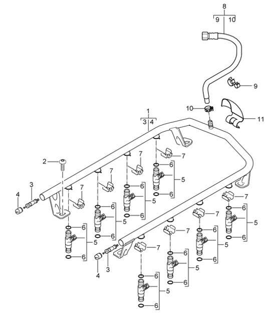 Diagram 107-05 Porsche Macan Essence 2.0L V4 237 ch Moteur