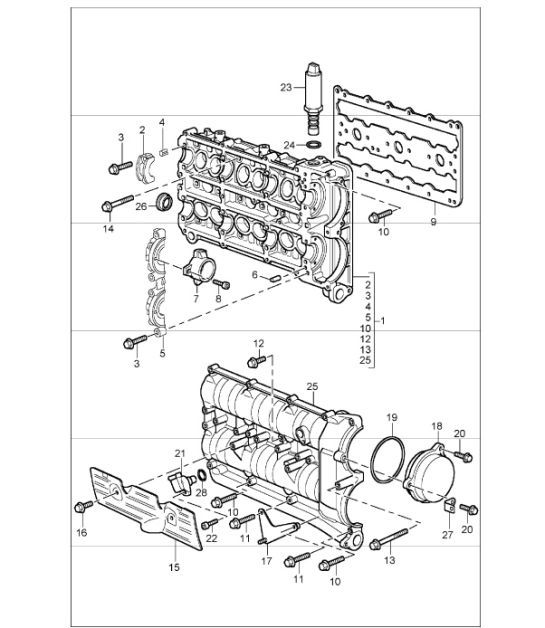 Diagram 103-10 Porsche 911 1978-1983 3.0L/SC Motore