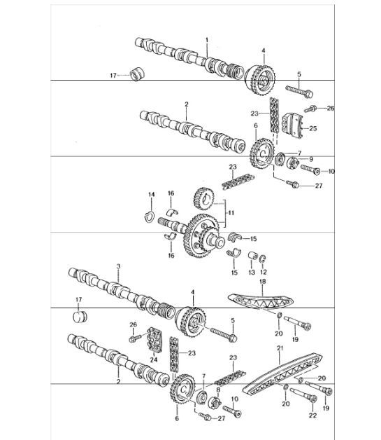 Diagram 103-15 Porsche Cayenne S/GTS 4.8L 2007>> Motor