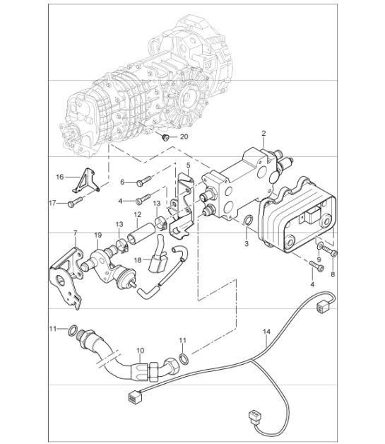 Diagram 307-00 Porsche Boxster 986/987/981 (1997-2016) Transmission
