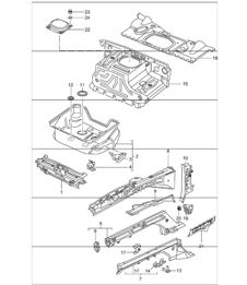 body front section single parts 996 GT3-1 1999-05