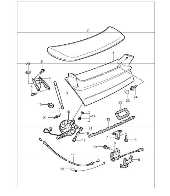 Diagram 803-06 Porsche Boxster S 987 MKII 3.4L 2009-2012 Carrozzeria