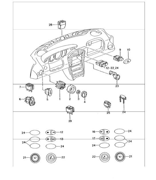 Diagram 903-05 Porsche Boxster 987 2.7L 2005-08/08 Materiale elettrico