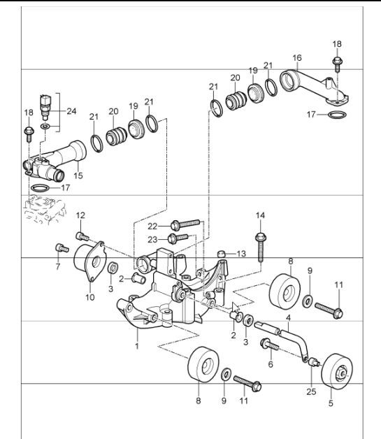 Diagram 101-16 Porsche Boxster 718（982） 2017 年>> 引擎