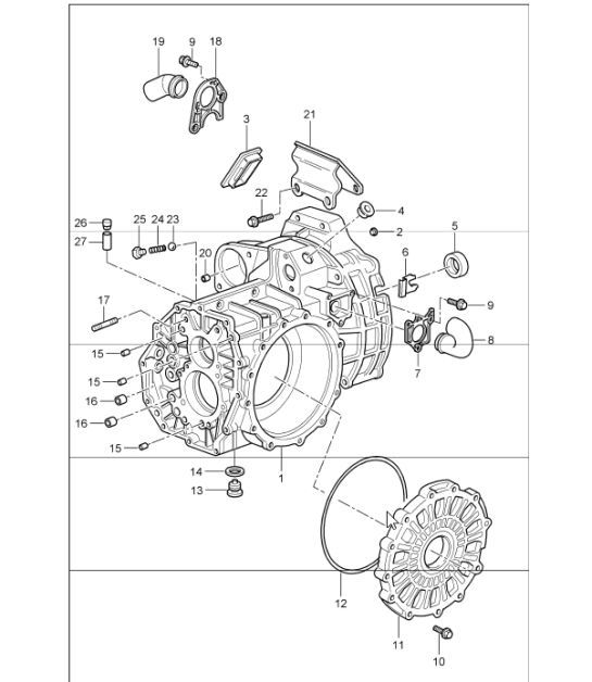 Diagram 302-05 Porsche Cayenne V6 3.6L Benzina 300 CV Trasmissione