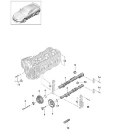 Nockenwelle / Hydrostößel / Nockenwellenverstellereinheit 981C Cayman GT4 2016