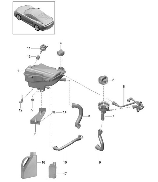 Diagram 105-020 Porsche Panamera V6 3.6L 2WD 