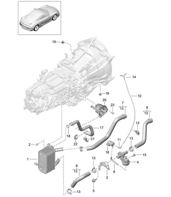 Diagram 302-015 Porsche Panamera Turbo S E-Hybrid 4.0L V8 