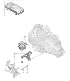 Suspensión transmisión / Junta roscada / Motor 981C Cayman GT4 2016