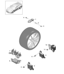 Sistema di controllo della pressione dei pneumatici (PR:482,483) 981C Cayman GT4 2016