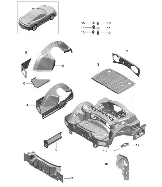 Diagram 801-035 Porsche Panamera 970 MK1 (2009-2013) 