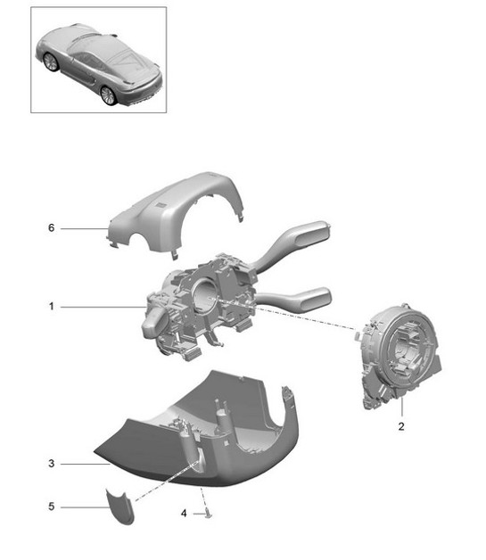Diagram 903-010 Porsche Boxster S 718 2.5L Manual (350 ch) Équipement électrique