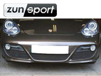 pair ZunSport Porsche Cayman 987.2 2009> Black Steel Mesh Outer Grille Set