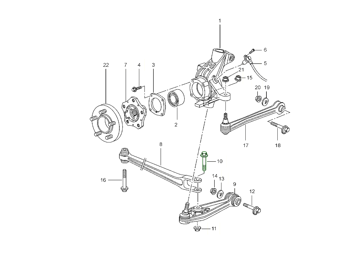 Genuine Porsche Hex Bolt M14×75 (90037813501, 90037813509) – Rear ...