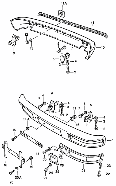 Porsche 911 Rear Bumper - 93150538700 | Design 911