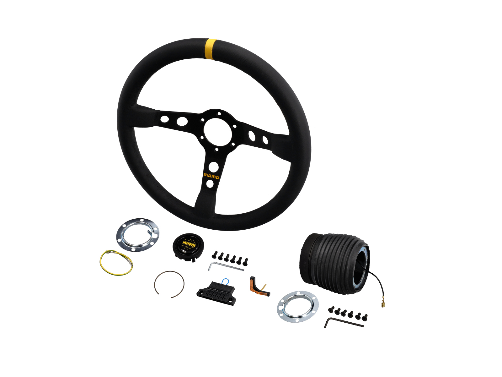 M11111811312L Momo MOD.07 Steering Wheel Black Leather