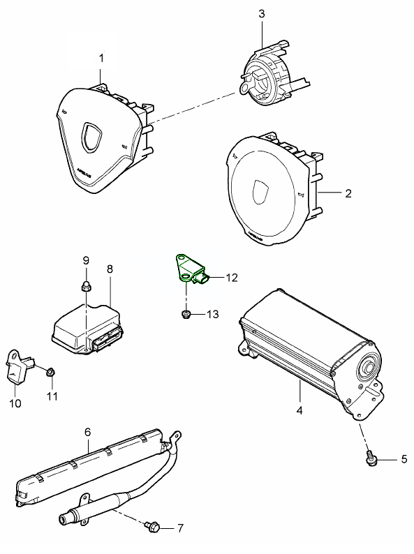 Crash sensor for airbag - 99761822101 | Design 911