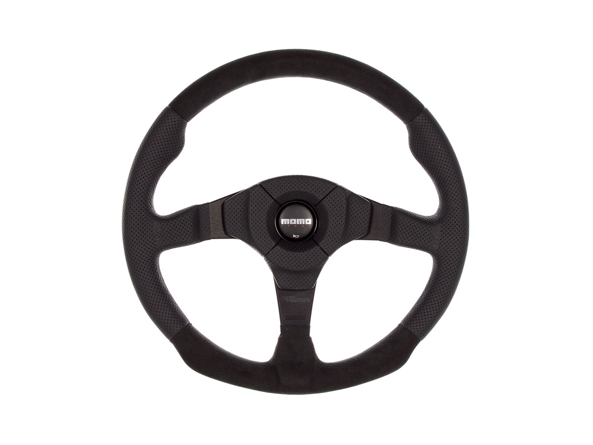 Momo VDKFIGHT35BK Steering wheel dark fighter black / black alcantara