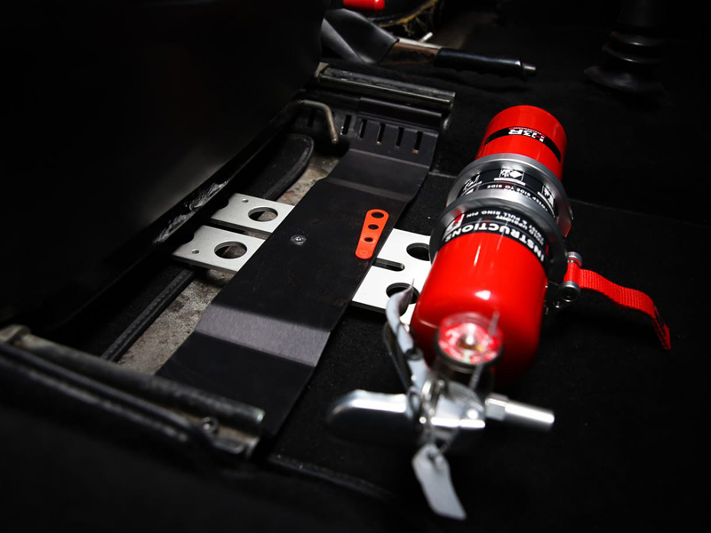 Porsche Rennline Fire Extinguisher Mount FE1328BLACK Design 911