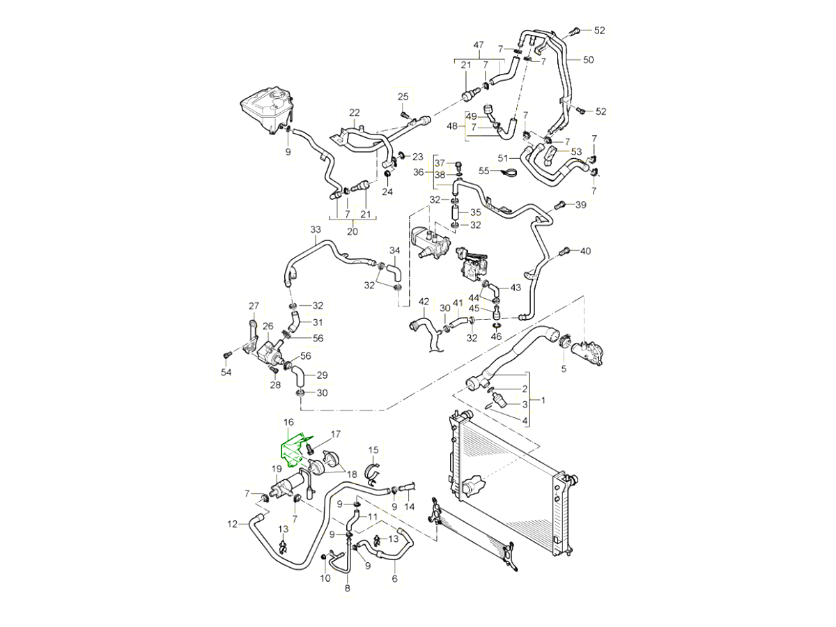 Porsche 957 958 Cayenne Diesel Additional coolant pump 95510631200