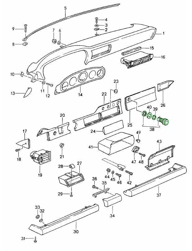 Porsche Glove compartment lock 9645380590301C 9645380590301C Design 911