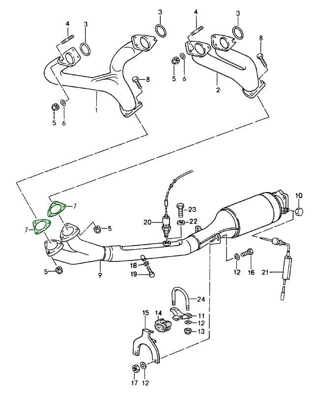 Buy Porsche 944 19821991 944 2.5L 8V 198287 Exhaust Gaskets Design 911