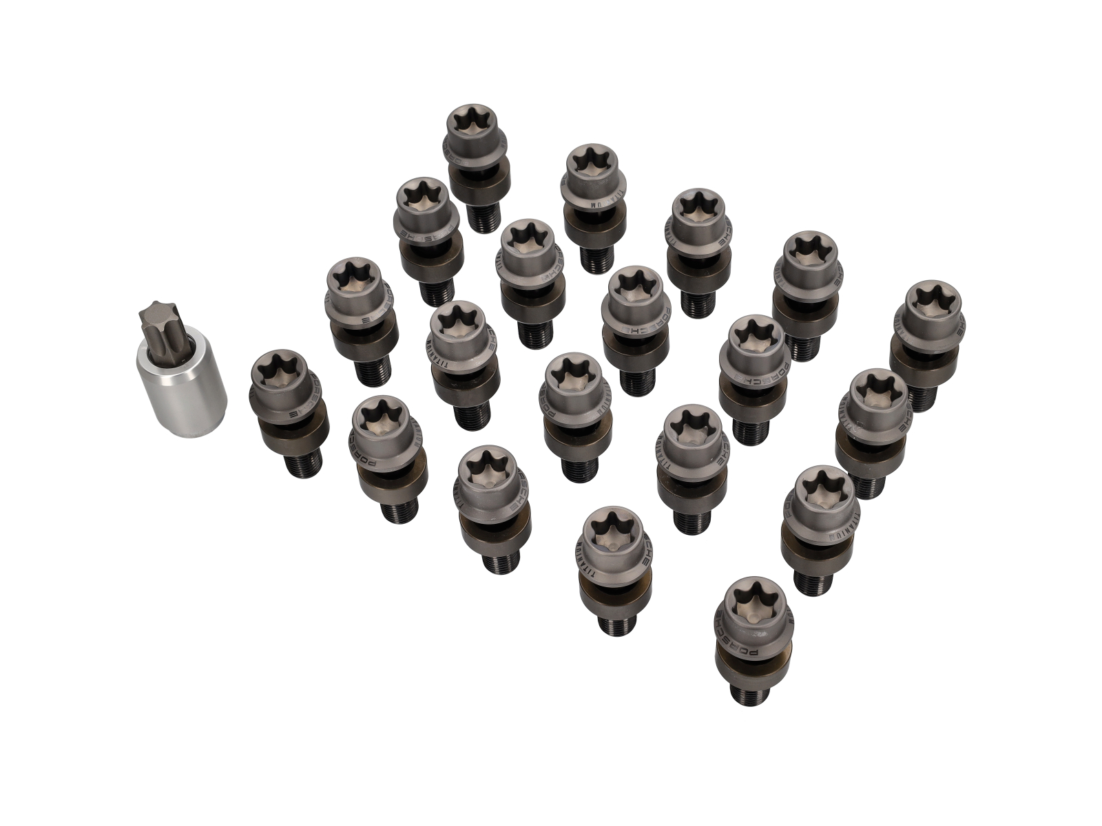 Titanium wheel bolts, Pack of 20. Porsche 991 / 992.1 / 981 Boxster ...