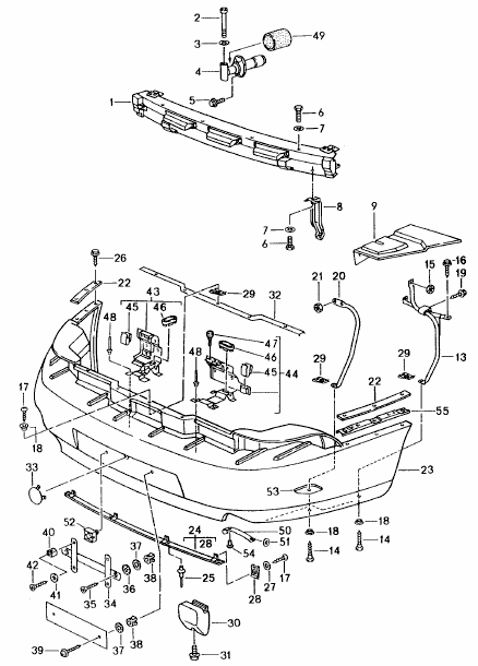 Porsche 993 Rear Bumper to Body Seal - 9935058430001C | Design 911